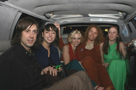 in the limo